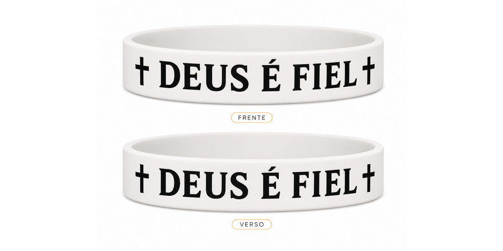 PULSEIRA DEUS É FIEL - Branca