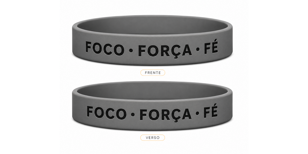 PULSEIRA FOCO FORÇA FÉ - Cinza