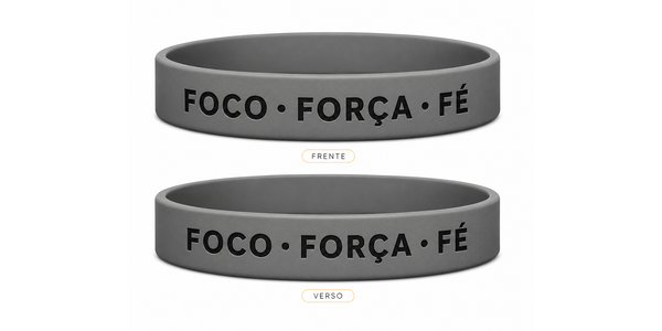 PULSEIRA FOCO FORÇA FÉ - Cinza